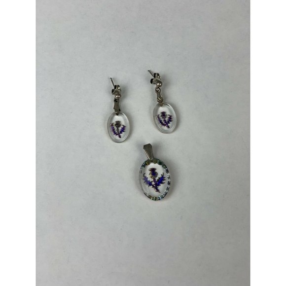 Sherwood Crystal Scotland Pendant Earrings Set - Picture 3 of 7